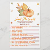 Herfst pompoen Vind het gast Baby shower spel Briefpapier (Voorkant)
