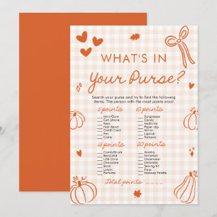 Herfst Pompoen Wat Zit Er In Je Tas Baby Shower Sp Kaart
