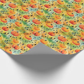 Herfst Pompoen Waterverf Patroon Cadeaupapier (Hoek)