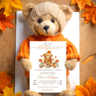 Herfst pompoen We kunnen bijna wachten Baby shower Kaart