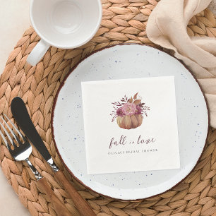 Herfst Pompoen & Wilde Bloemen Bruidsdouche Servet
