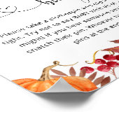 Herfst pompoen Zeg geen baby Poster (Hoek)