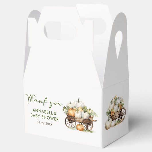 Herfst pompoen zonnebloem Baby shower dank u Bedankdoosjes (Geopend)