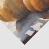 Herfst Pompoen Zonnebloem Bloem Blauw Wit Decoupag Tissuepapier (Detail)