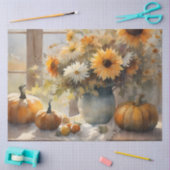 Herfst Pompoen Zonnebloem Bloemen Stilleven Decoup Tissuepapier (Craft)