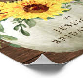 Herfst Pompoen Zonnebloemen Shower Welkom Bord Poster (Hoek)