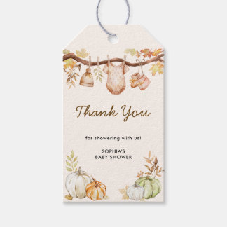 Herfst Pompoenen Baby Shower Bedankt Cadeaulabel