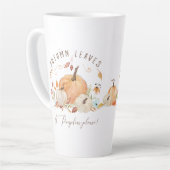 Herfst pompoenen bloemenherfstbladeren Waterverf Latte Mok (Linkerhoek)