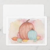 Herfst Pompoenen en bladeren Bedankkaart (Voorkant / Achterkant)