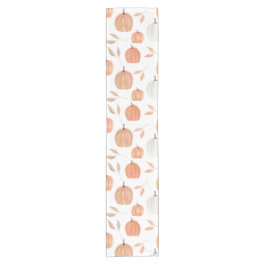 Herfst pompoenen en bladeren korte tafelloper