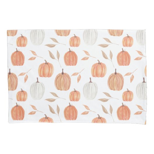 Herfst pompoenen en bladeren kussensloop (Voorkant)