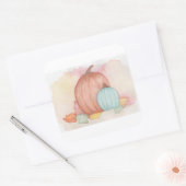 Herfst Pompoenen en bladeren Vierkante Sticker (Envelop)