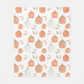 Herfst pompoenen en bladeren Vluchten Blanket Fleece Deken (Voorkant)
