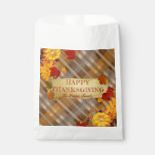 Herfst pompoenen en pompen op betonnen Thanksgivin Bedankzakje (Voorkant)