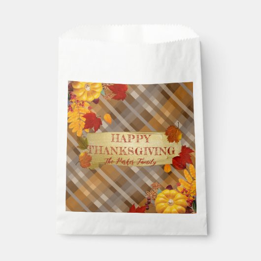 Herfst pompoenen en pompen op betonnen Thanksgivin Bedankzakje (Voorkant)