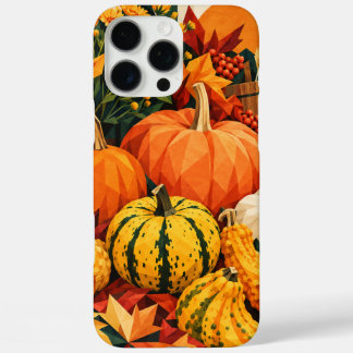 Herfst Pompoenen Geometrische Herfst Hoestelcase iPhone 16 Pro Max Hoesje
