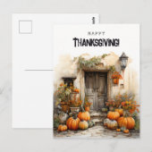 Herfst pompoenen Happy Thanksgiving Briefkaart (Voorkant / Achterkant)