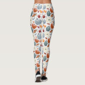 Herfst Pompoenen & Herfst Bladeren Patroon Leggings (Achterkant)