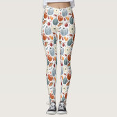 Herfst Pompoenen & Herfst Bladeren Patroon Leggings (Voorkant)