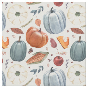 Herfst Pompoenen & Herfst Bladeren Patroon Stof