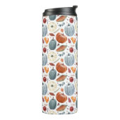 Herfst Pompoenen & Herfst Bladeren Patroon Thermosbeker (Gedraaid links)