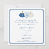 Herfst pompoenen iets blauw chic Vrijgezellenfeest Kaart (Voorkant)