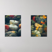 Herfst pompoenen in een rustieke tuin muurkunst sets (Voorkant)