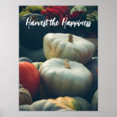 Herfst pompoenen in een rustieke tuin poster (Voorkant)