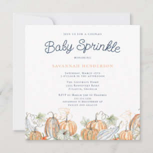 Herfst pompoenen koppels Baby shower Sprinkle Kaart
