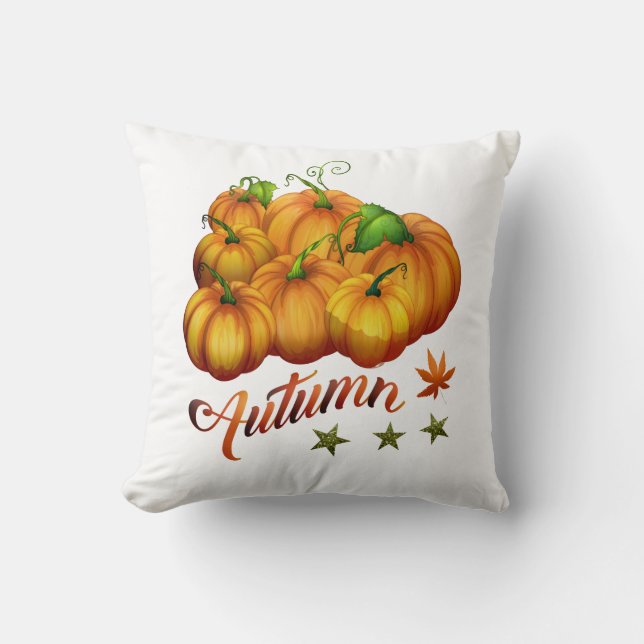 Herfst Pompoenen  Kussen (Voorkant)