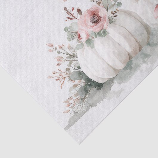 Herfst Pompoenen, Paddestoelen en Bloemen Herfst D Tissuepapier (Detail)