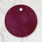 Herfst pompoenen rustieke bloemenbordeaux blos bedankjes labels (Achterkant)