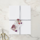 Herfst Pompoenen Vijgen Bloemen Bruiloft op het pl Cadeaulabel (Met Touw)