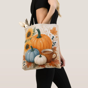 Herfst Pompoenen Waterverf Alle Tote Tas