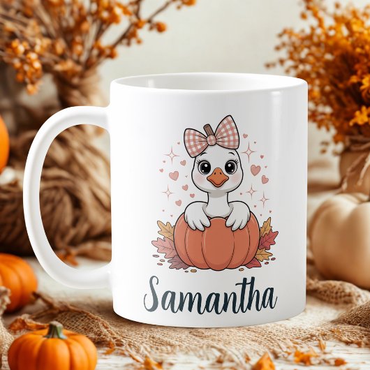 herfst pompoengans schattig koffiemok