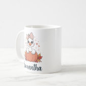 herfst pompoengans schattig koffiemok (Voorkant links)