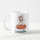 herfst pompoengans schattig koffiemok (Links)