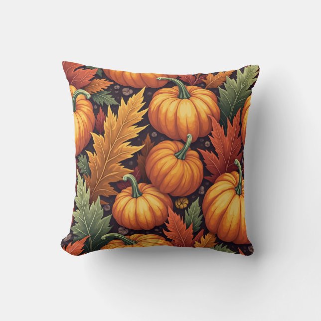 herfst pompoenkussen kussen (Voorkant)