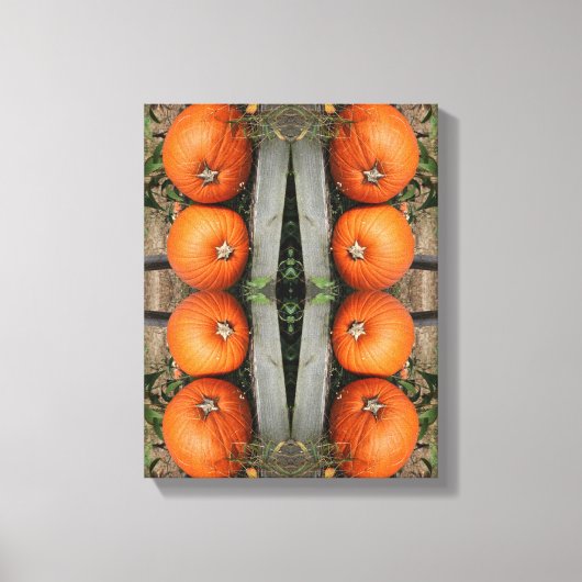 Herfst pompoenpaar Abstract Canvas Afdruk (Voorkant)