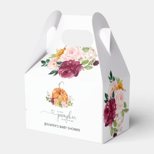 Herfst pompoenpapierbus, geschikt voor 4x2,5x5 bedankdoosjes (Voorkant Zijde)