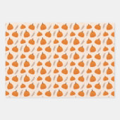 Herfst pompoenpatroon Oranje papierpakbladen Inpakpapier Vel (Voorkant)