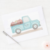 Herfst pompoenwagen rechthoekige sticker (Envelop)