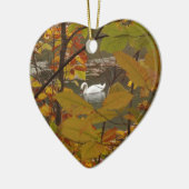 Herfst Pond met Zwan Keramisch Ornament (Links)