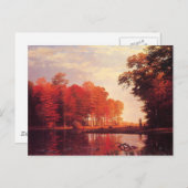  herfst Pond Schilderen Briefkaart (Voorkant / Achterkant)