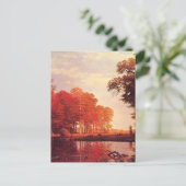 herfst Pond Schilderen Briefkaart (Staand voorkant)