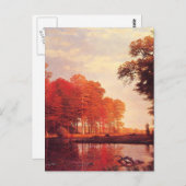  herfst Pond Schilderen Briefkaart (Voorkant / Achterkant)