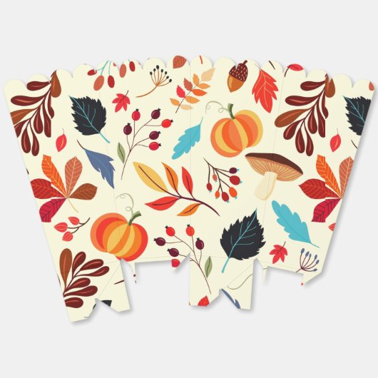 Herfst Popcorn Boxes Bedankdoosjes (Ongevouwen)
