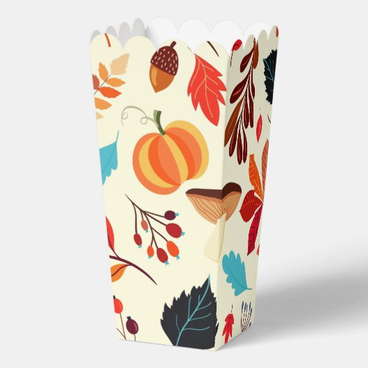 Herfst Popcorn Boxes Bedankdoosjes (Voorkant)