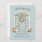 Herfst Porch voor Thanksgiving vooraan Kaart (Voorkant)