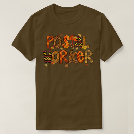 Herfst Postal Worker Mail Worker Herfst T-shirt (Design voorkant)